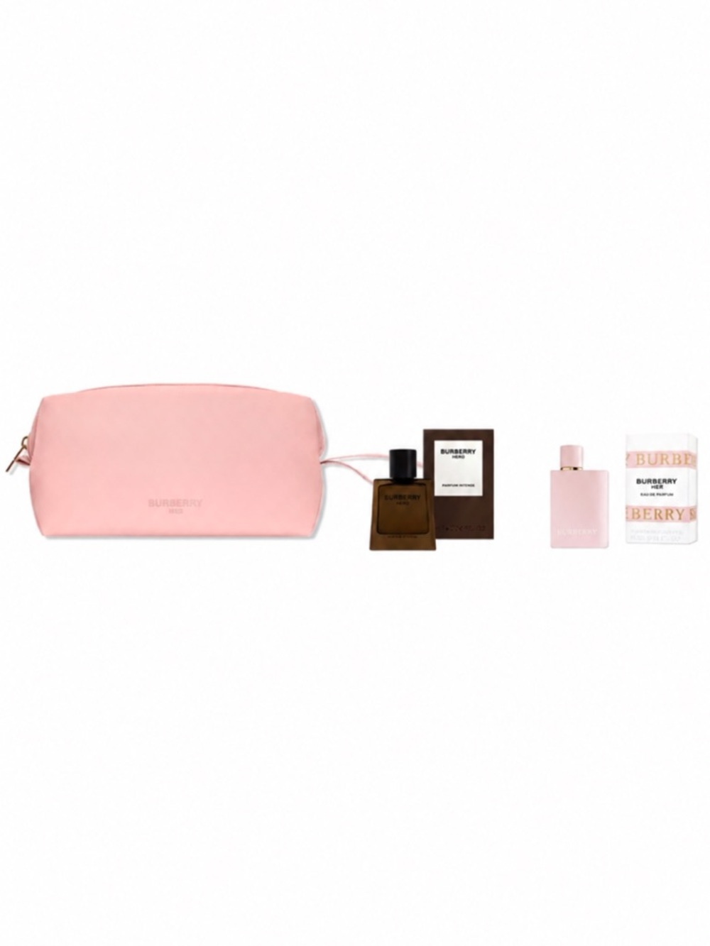 Burberry Miniature Fragrance Discovery Set with Pink Cosmetic Bag